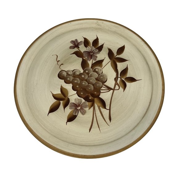 Vintage Pilgram Art Tole Tray - White and Gold Floral Design - Number 500 - Picture 1 of 6